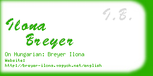 ilona breyer business card
